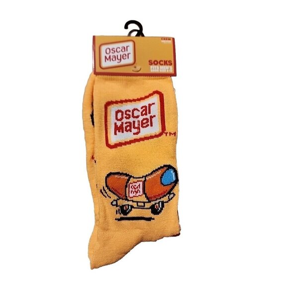 OSCAR MAYER Logo Socks Men's Shoe Size 6-12 New By Odd Sox Wiener mobile - Picture 1 of 7